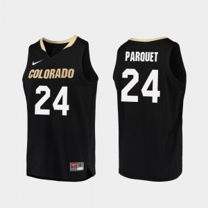 Replica College Basketball #24 For Men's Eli Parquet Colorado Jersey Black