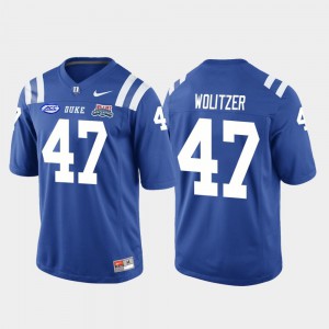 Ryan Wolitzer Duke Jersey 2018 Independence Bowl Royal College Football Game #47 For Men's