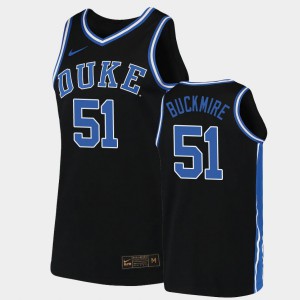 For Men's Black Replica Mike Buckmire Duke Jersey #51 2019-20 College Basketball