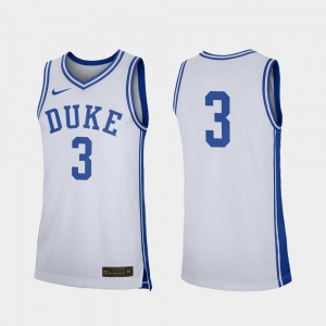 College Basketball For Men's White #3 Duke Jersey Replica
