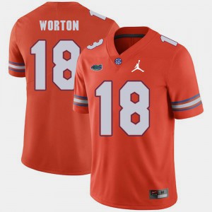 Orange #18 Replica 2018 Game Men's C.J. Worton Gators Jersey Jordan Brand