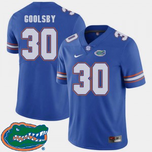 #30 College Football 2018 SEC DeAndre Goolsby Gators Jersey For Men's Royal
