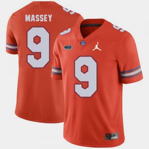 Jordan Brand For Men's Orange Dre Massey Gators Jersey Replica 2018 Game #9