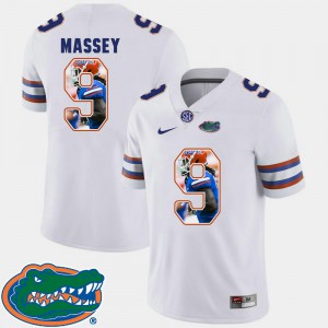 Football Pictorial Fashion Dre Massey Gators Jersey #9 For Men White