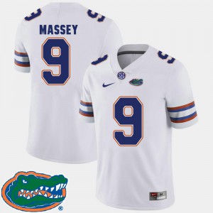 White Dre Massey Gators Jersey 2018 SEC College Football Mens #9