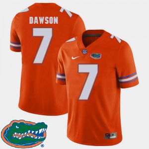Duke Dawson Gators Jersey 2018 SEC For Men's College Football Orange #7