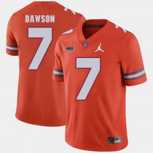 #7 For Men's Replica 2018 Game Duke Dawson Gators Jersey Orange Jordan Brand