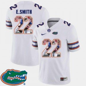 White Pictorial Fashion Mens #22 E.Smith Gators Jersey Football