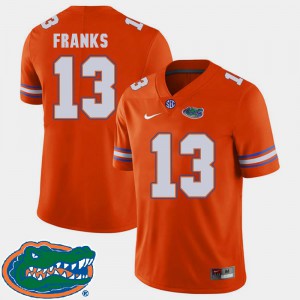 Orange 2018 SEC College Football Feleipe Franks Gators Jersey #13 Mens
