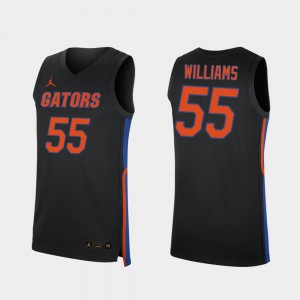 2019-20 College Basketball Black #55 Jason Williams Gators Jersey Men's Replica