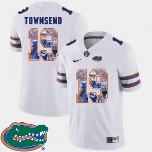 Pictorial Fashion Johnny Townsend Gators Jersey For Men #19 White Football