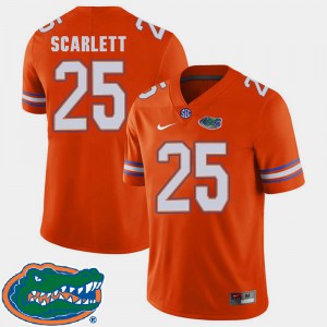 For Men's Orange #25 Jordan Scarlett Gators Jersey College Football 2018 SEC
