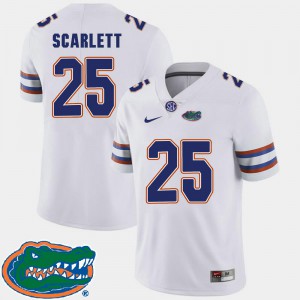 Jordan Scarlett Gators Jersey Men #25 College Football White 2018 SEC