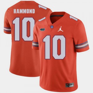 Replica 2018 Game Jordan Brand Orange #10 For Men's Josh Hammond Gators Jersey