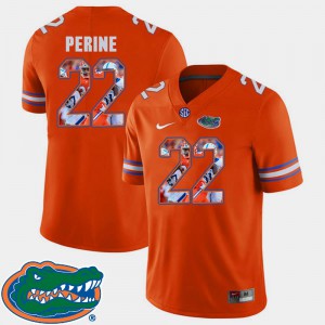 Lamical Perine Gators Jersey Orange #22 Pictorial Fashion For Men's Football