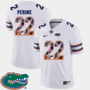 Pictorial Fashion #22 Mens White Football Lamical Perine Gators Jersey