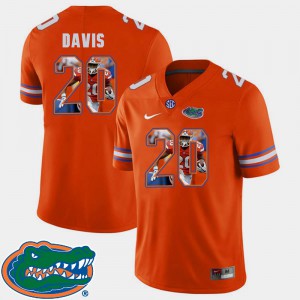 Pictorial Fashion Malik Davis Gators Jersey For Men's #20 Orange Football