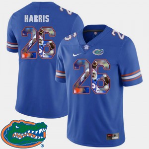 Marcell Harris Gators Jersey #26 Royal Football Mens Pictorial Fashion