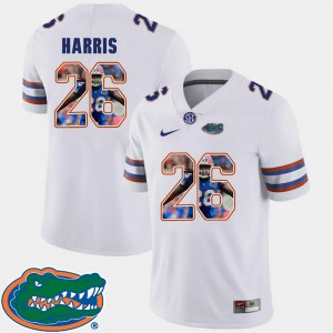 For Men #26 Marcell Harris Gators Jersey Pictorial Fashion Football White
