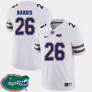 College Football Men's White Marcell Harris Gators Jersey #26 2018 SEC