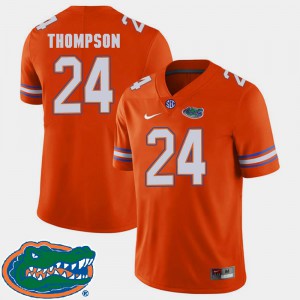 #24 Mark Thompson Gators Jersey 2018 SEC College Football Men Orange