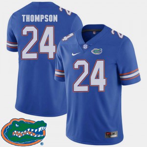 2018 SEC #24 College Football Men's Mark Thompson Gators Jersey Royal