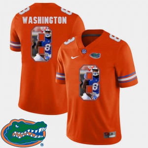 #8 Orange Nick Washington Gators Jersey For Men's Pictorial Fashion Football