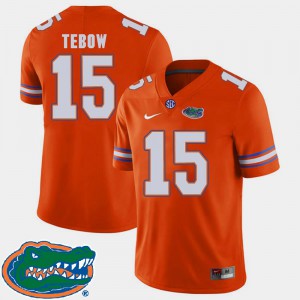 College Football 2018 SEC Orange Tim Tebow Gators Jersey #15 Mens