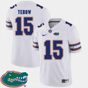 #15 For Men's 2018 SEC College Football White Tim Tebow Gators Jersey