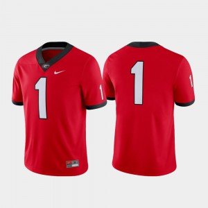 Football #1 UGA Jersey Red Game For Men's