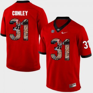 #31 Pictorial Fashion Chris Conley UGA Jersey For Men's Red