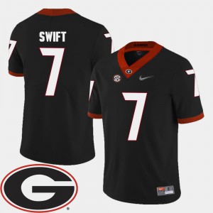 College Football D'Andre Swift UGA Jersey For Men 2018 SEC Patch #7 Black