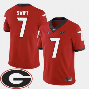 Red For Men's D'Andre Swift UGA Jersey 2018 SEC Patch College Football #7