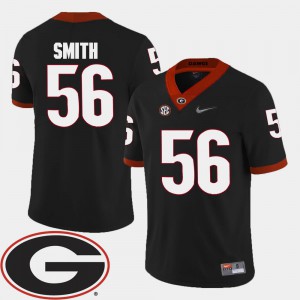 For Men Black College Football Garrison Smith UGA Jersey 2018 SEC Patch #56