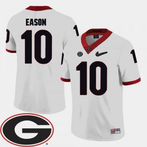 2018 SEC Patch White For Men's Jacob Eason UGA Jersey #10 College Football