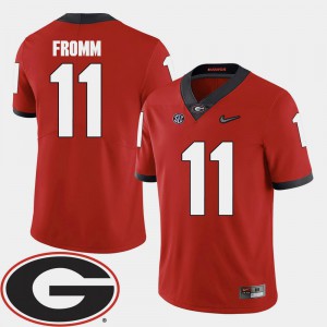 #11 Red 2018 SEC Patch College Football Jake Fromm UGA Jersey Men's