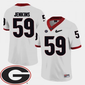 For Men's White 2018 SEC Patch #59 College Football Jordan Jenkins UGA Jersey