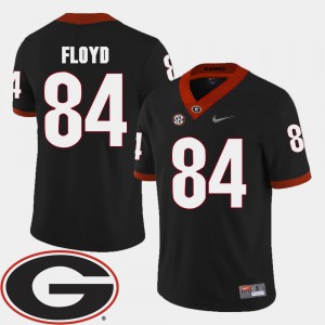 Mens 2018 SEC Patch College Football Leonard Floyd UGA Jersey Black #84