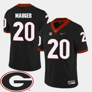 Mens College Football 2018 SEC Patch Black Quincy Mauger UGA Jersey #20
