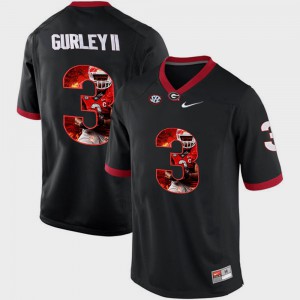 For Men Pictorial Fashion #3 Black Todd Gurley II UGA Jersey