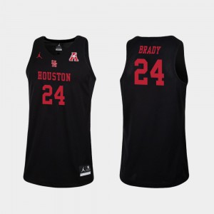Replica Breaon Brady Houston Jersey For Men's College Basketball Black #24