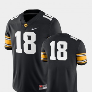 #18 College Football Black Iowa Jersey Game For Men's