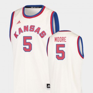 #5 Hardwood Classics Charlie Moore KU Jersey Cream College Basketball Men's