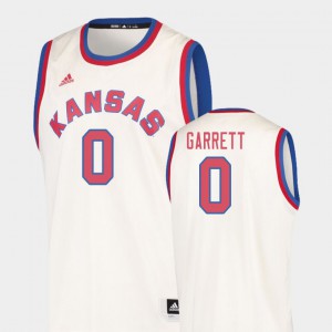 College Basketball Marcus Garrett KU Jersey Mens Hardwood Classics #0 Cream