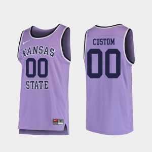 Mens Replica Purple #00 College Basketball KSU Custom Jersey