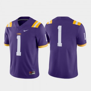 #1 Purple For Men College Football Game LSU Jersey