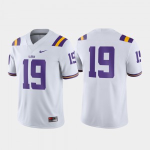 #19 For Men's White Game LSU Jersey