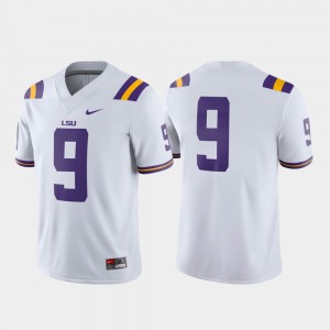 White LSU Jersey College Football Game #9 Mens