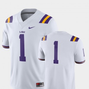 #1 White College Football LSU Jersey Mens 2018 Game
