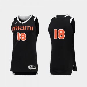 For Men's #18 Miami Jersey Chase Black White College Basketball